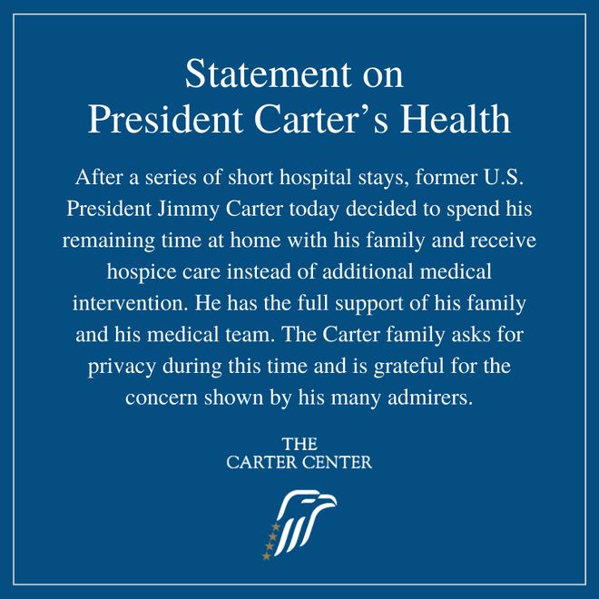 美国前总统卡特接受临终关怀，免疫疗法让他成为最长寿的总统